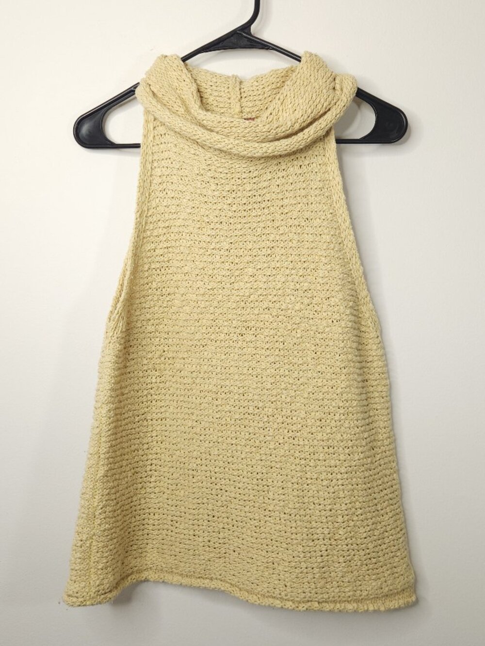 Anthropologie Pilcro Soft Spring Green Knit Cowlneck Sleeveless Sweater Tank M